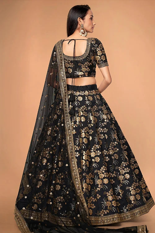 Buy Latest Black Lehenga Choli Online at Shubhkala