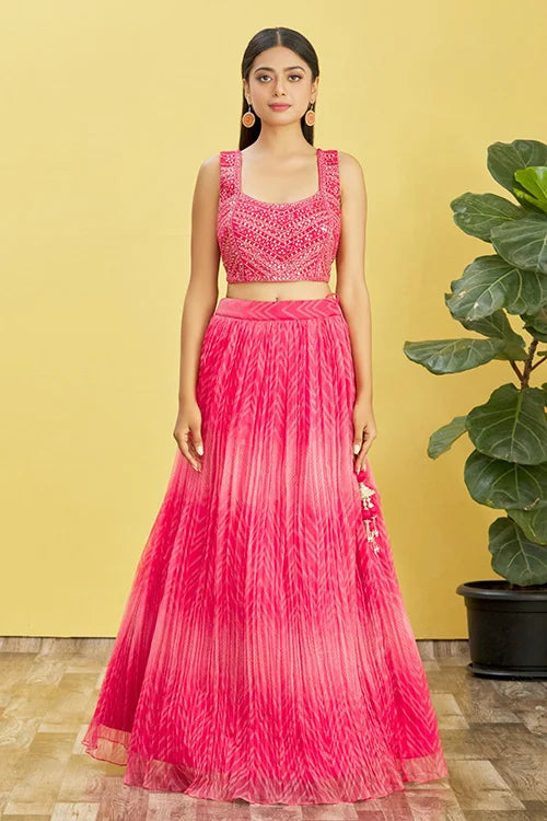 Buy Latest Pink Color Lehenga Choli Online