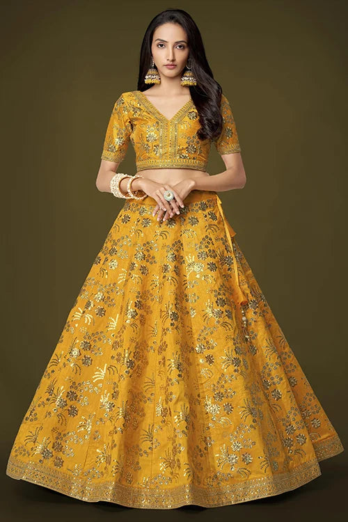 Buy Latest Yellow Lehenga Cholis Online