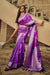 Buy Purple Color Handwoven Silk Blouse with Brasso Saree Collection