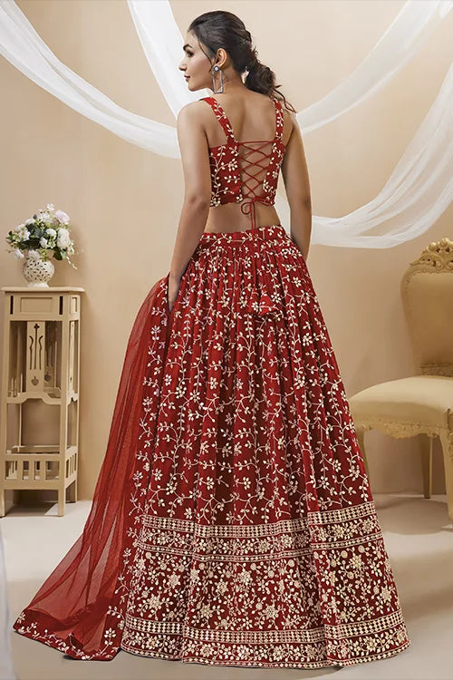 Buy Red Lehenga Choli Online For Wedding at Shubhkala