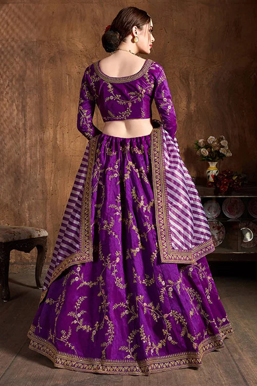 By New Collection Wedding Wear For Women Purple Colour