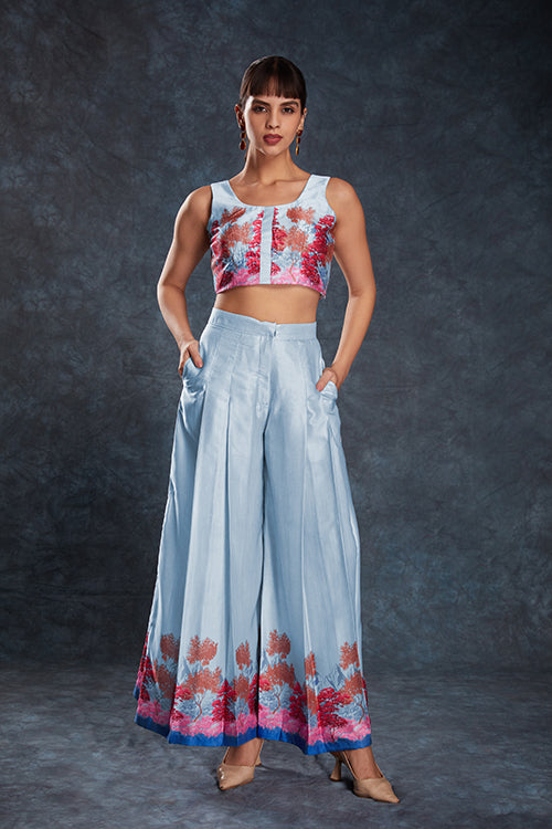 Readymade Printed Designer Sky Blue Co-Ords Collection