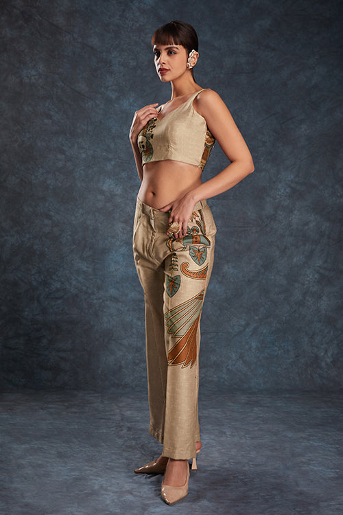 Stylish Fancy Wear Linen Printed Work Co-Ord Collection