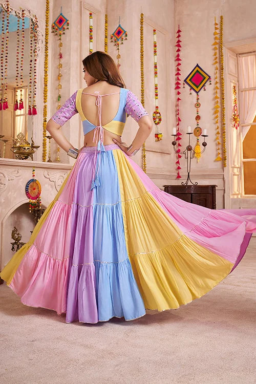 Gorgeous Multi Color Cotton Chaniya Choli Navratri Look