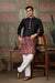 Black Cotton Silk Traditional Ready Kurta for Navratri