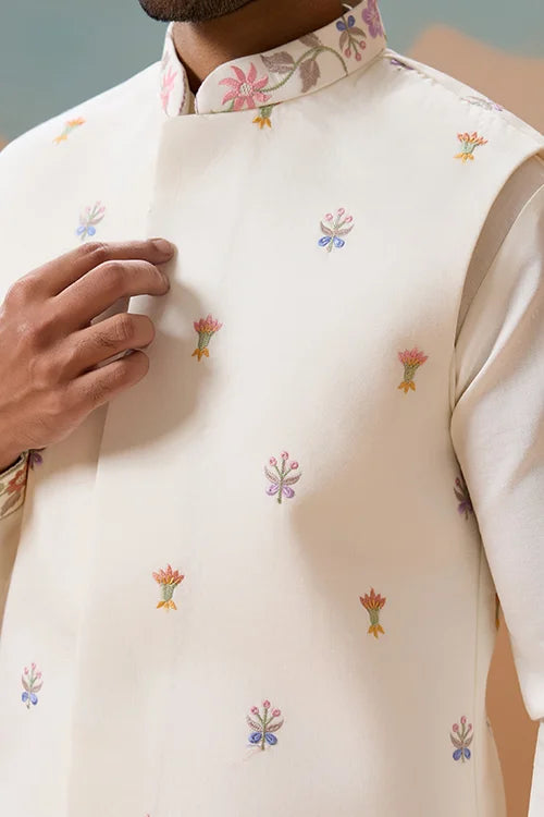 Traditional Mens Wear Kurta Koti Pant Outfit for Weddings