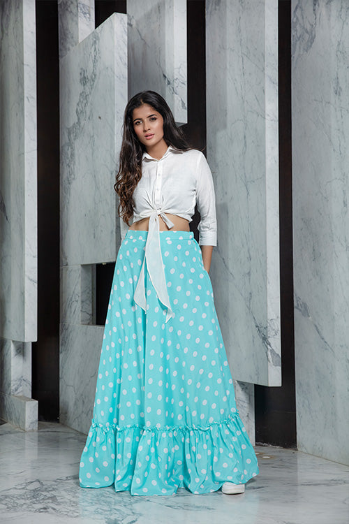 Shubhkala Exclusive White Designer Crop-Top Collection