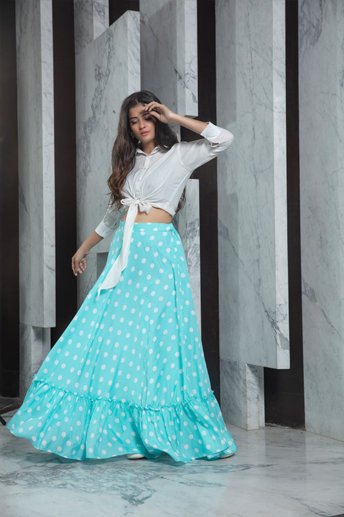 Shubhkala Exclusive White Designer Crop-Top Collection
