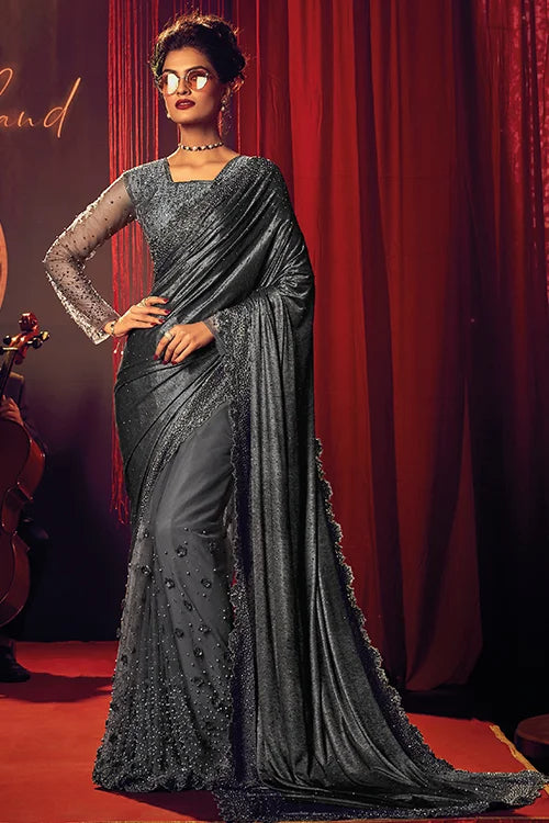 Unique Design Sequence Work Saree for women's