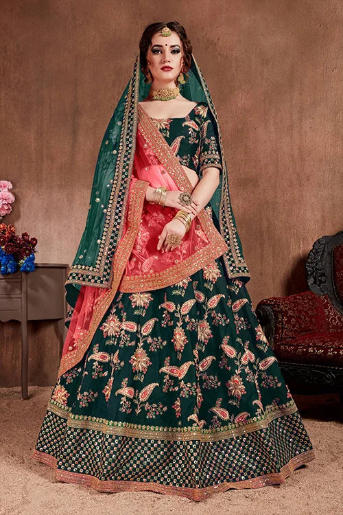 Dark Green Lehenga Designs For Brides To Be