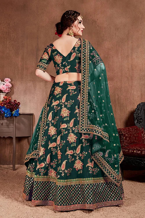 Dark Green Lehenga Designs For Brides To Be
