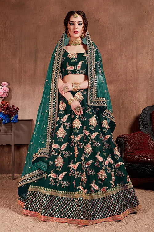 Dark Green Lehenga Designs For Brides To Be