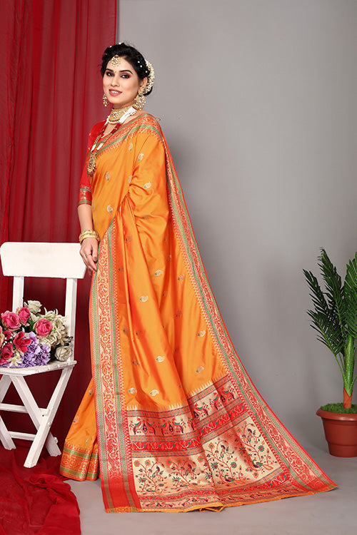 Blue Stylish Weaving and Lovely Paithani Silk Sarees