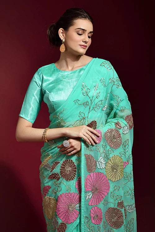 Buy Bollywood Designer Georgette Saree Online