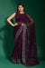 Wedding Georgette Saree with Sequin Flower Design