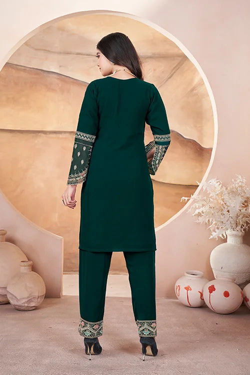 Green Georgette Women Three Piece Pakistani Suit