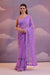 Designer Purple Georgette Saree with 4-Sequin Embroidery