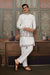 Latest Embroidered Designer White Koti Kurta Set for Mens