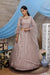Designer Dusty Purple Net Multi Thread Embroidered Lehenga Choli