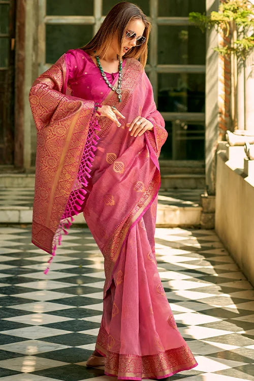 Banarasi Tissue Soft Silk Saree with Butti Blouse