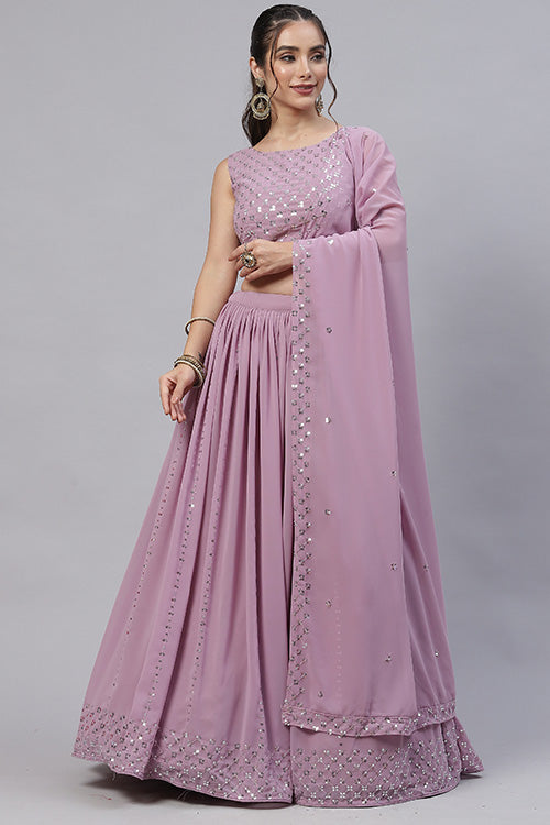 Dusty Pink Vibrant Color Exclusive Designer Lehenga Choli Collection