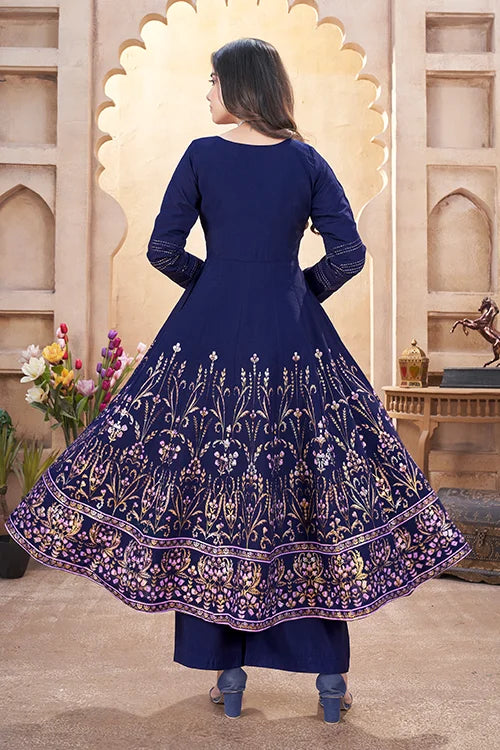 Navy Blue Stylish Ready To Wear Royal Look Special Salwar Suit