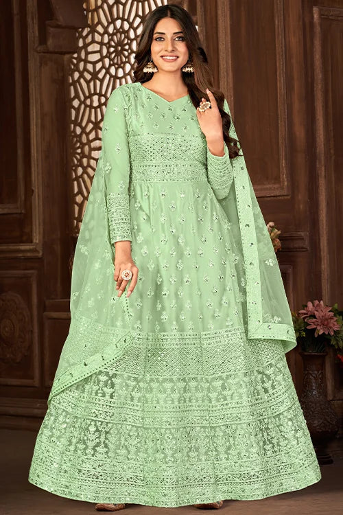 Elegant Net Dori Sequins Ethnic Wear for Women