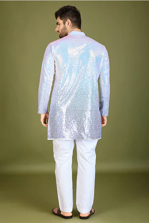 Wedding Designer Ombre Purple Kurta Designer Gents Kurta