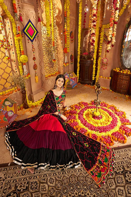 Multi Color Cotton Chaniya Choli For Navratri Look