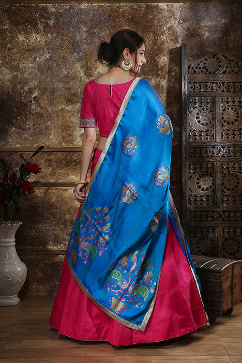 Exclusive Designer Hand Work Choli with Plain Lehenga Collection