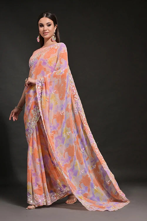 Fenta Color Bollywood Designer Saree Online | Shop Now