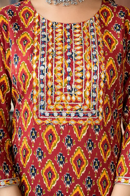 Ready-to-Wear Designer Kurti Set with Chanderi Dupatta