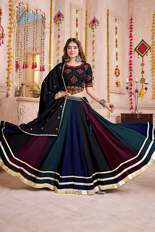 Elegant Multi Color Chaniya Choli for Navratri & Festive Nights