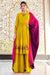 Floracance Green Georgette Thread And Sequins Embroidered Kurta Palazzo Set