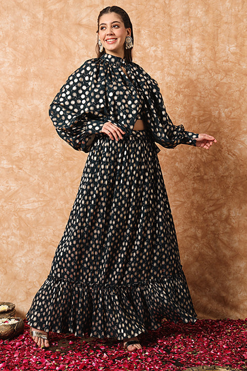 Foil Printed Exclusive Designer Ready to Wear Lehenga Choli Collection