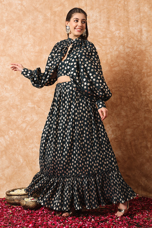 Foil Printed Exclusive Designer Ready to Wear Lehenga Choli Collection