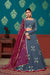 Blue Georgette Pigment Foil Printed Work Lehenga Choli