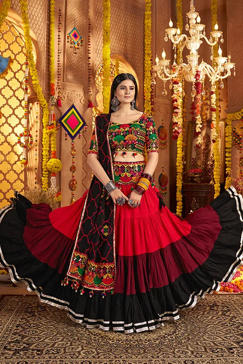 Multi Color Cotton Chaniya Choli for Navratri Look