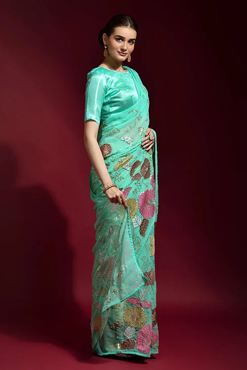 Buy Bollywood Designer Georgette Saree Online