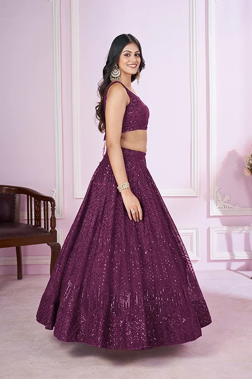 Stylish Soft Net Lehenga Choli for Weddings & Festivities