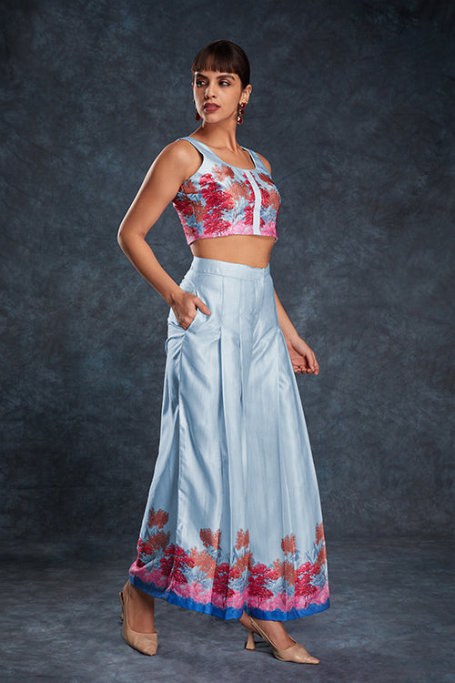 Readymade Printed Designer Sky Blue Co-Ords Collection