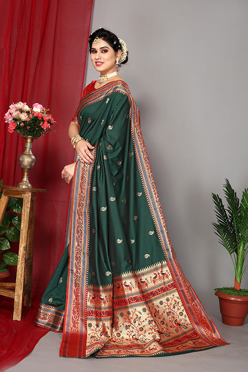 Blue Stylish Weaving and Lovely Paithani Silk Sarees