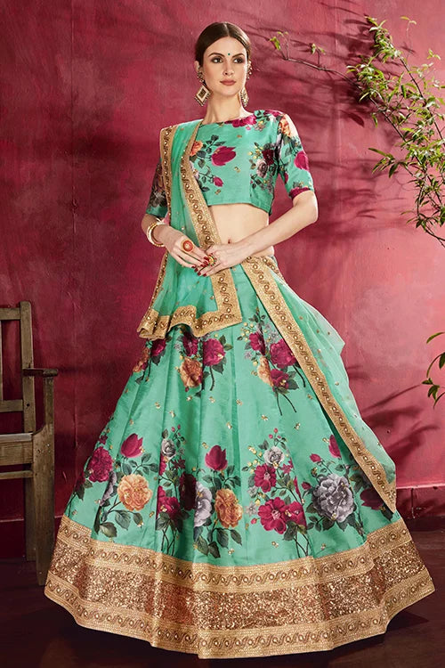 Green Women Latest Design Chaniya Choli