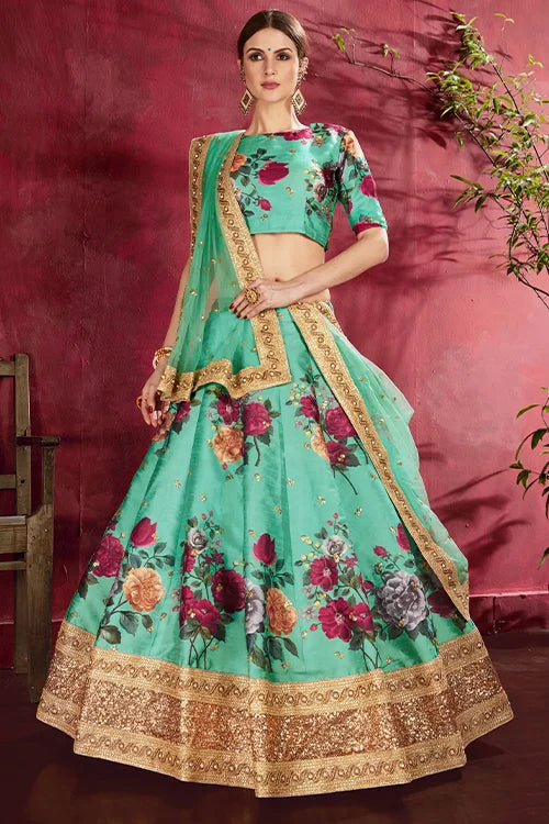 Green Women Latest Design Chaniya Choli