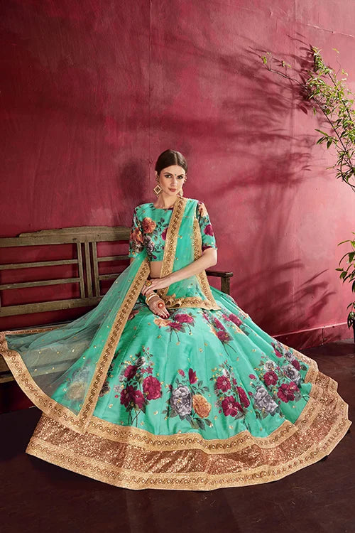 Green Women Latest Design Chaniya Choli