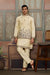 Haldi Special Light Yellow Koti Kurta Set for Mens Wear