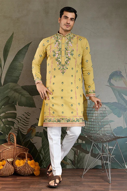 Haldi Special Trending Kurta Design for Men