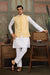 Haldi Special Yellow Koti with White Kurta for Mens