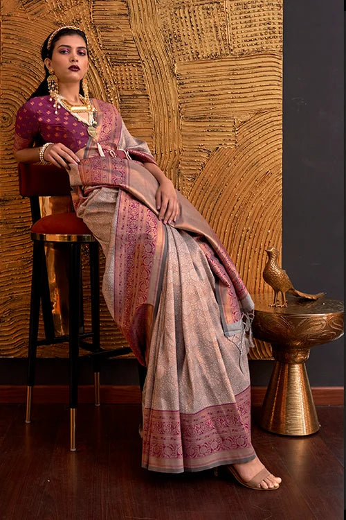 Elegant Banarasi Silk Saree with Unstitched Blouse